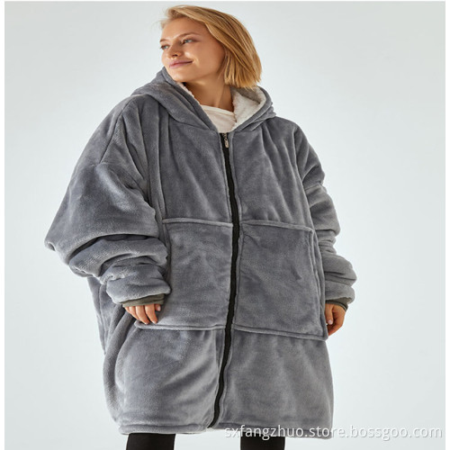 warm and cozy tv hoodie blanket sweatshirt